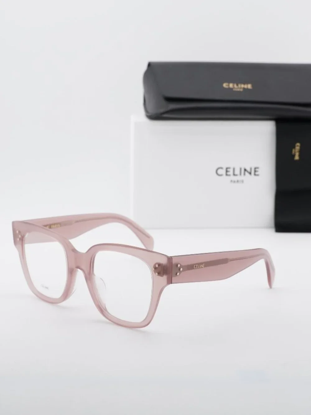 Celine CL50110U 045 Square Eyeglasses 52mm - Shiny Light Brown